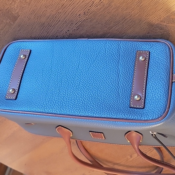 Blue Gray With Tan Trim Dooney & Bourke Tote Bag - Picture 3 of 5